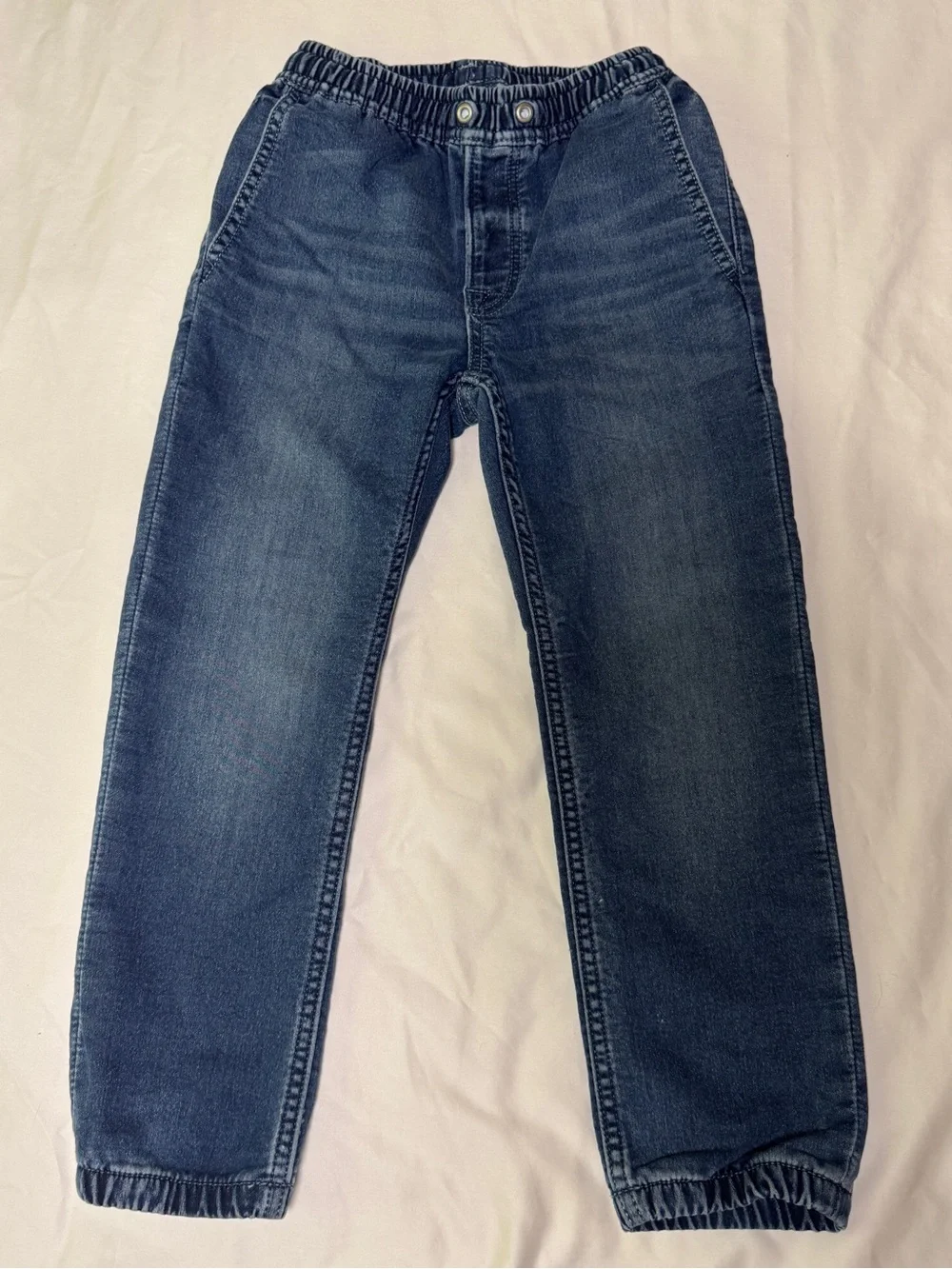 Gap Kids Boys S Regular Dark Wash Denim Jogger Jeans | Nicole Thrift Value